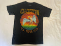 T-shirt Led Zeppelin US Tour 1975 produit officiel – vue de face à plat – taille M – seconde main