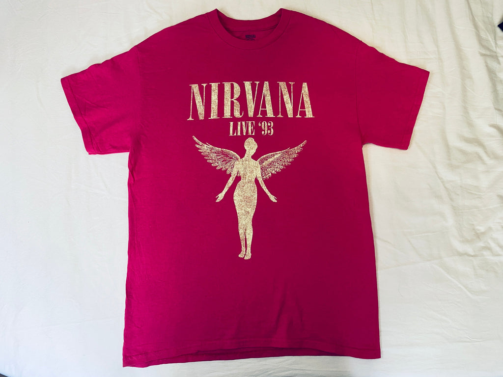 T-shirt vintage Nirvana In Utero Live 93 – vue intégrale de face – seconde main