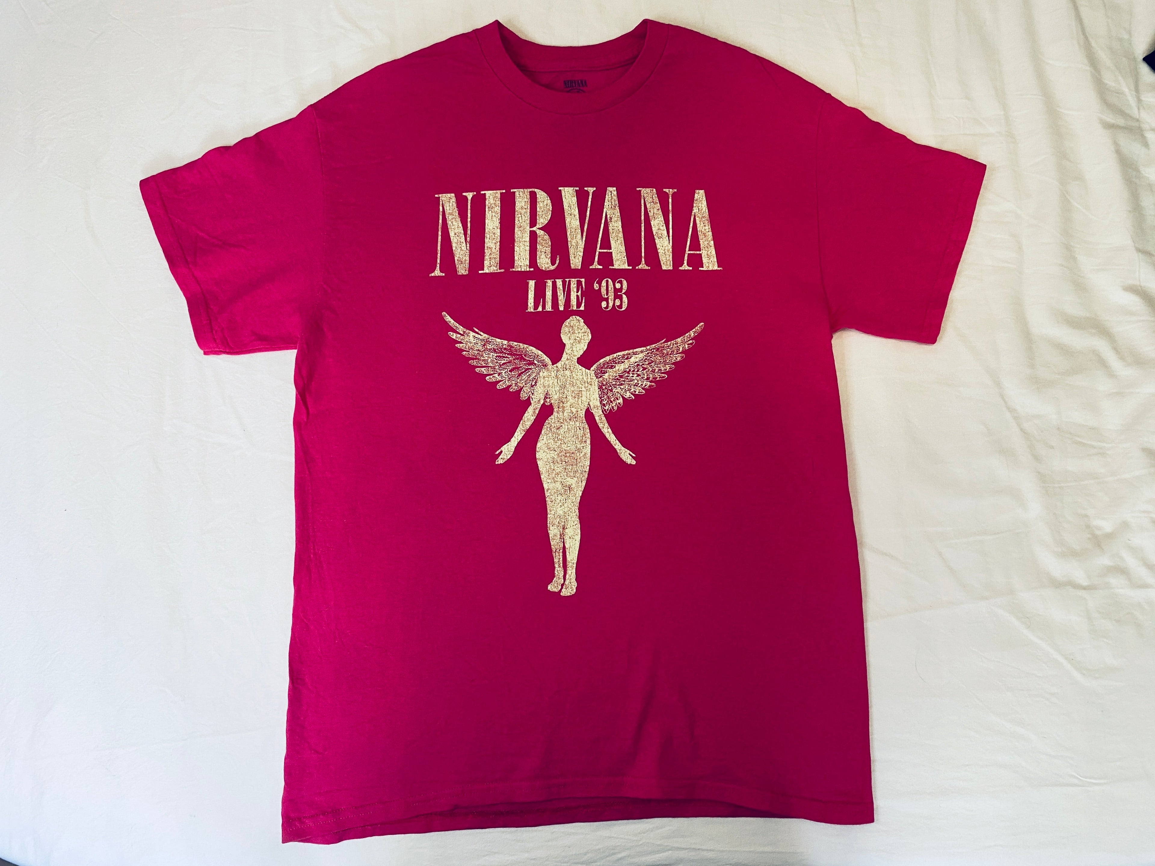 T-shirt vintage Nirvana In Utero Live 93 – vue intégrale de face – seconde main