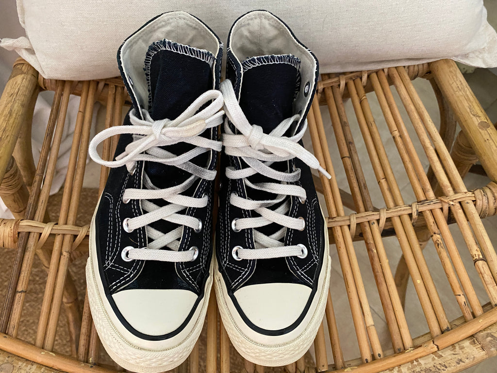 Converse Chuck Taylor All Star hautes noir – vue du dessus – EU 36.5 / UK 4 – seconde main