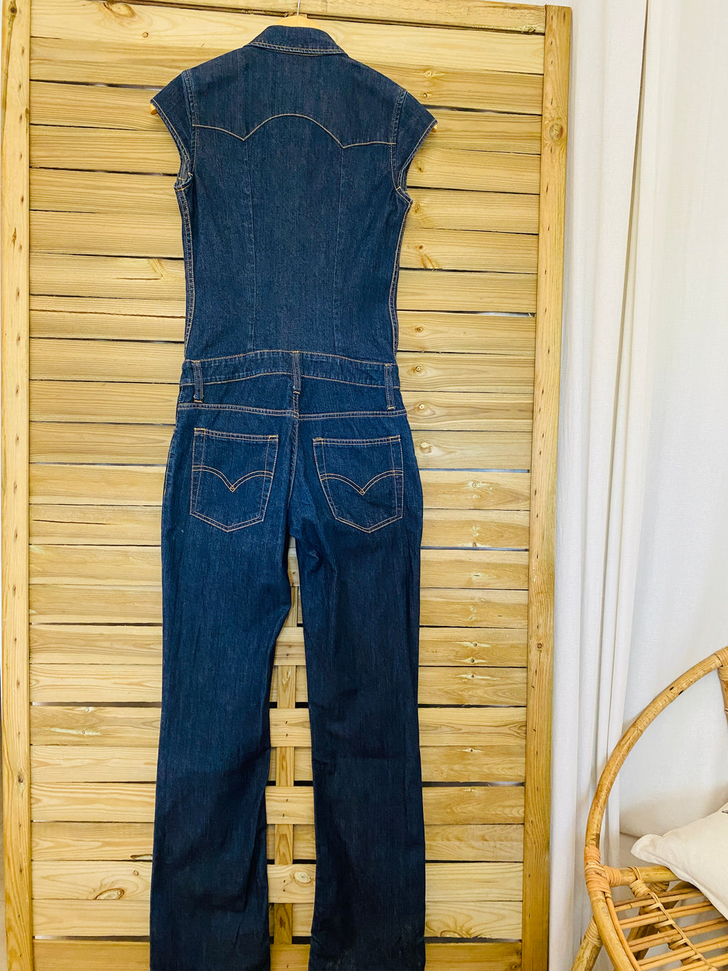 Combinaison jean Levi's dégriffée – vue intégrale de dos – taille 32/34 – seconde main