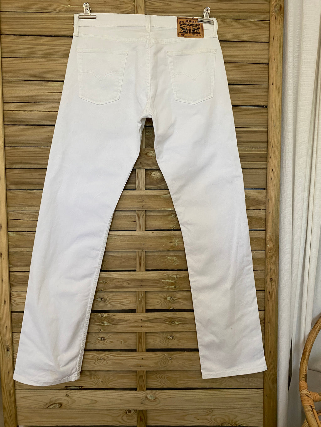 Jean Levi's 514 blanc écru W33 L34 – vue de dos intégrale