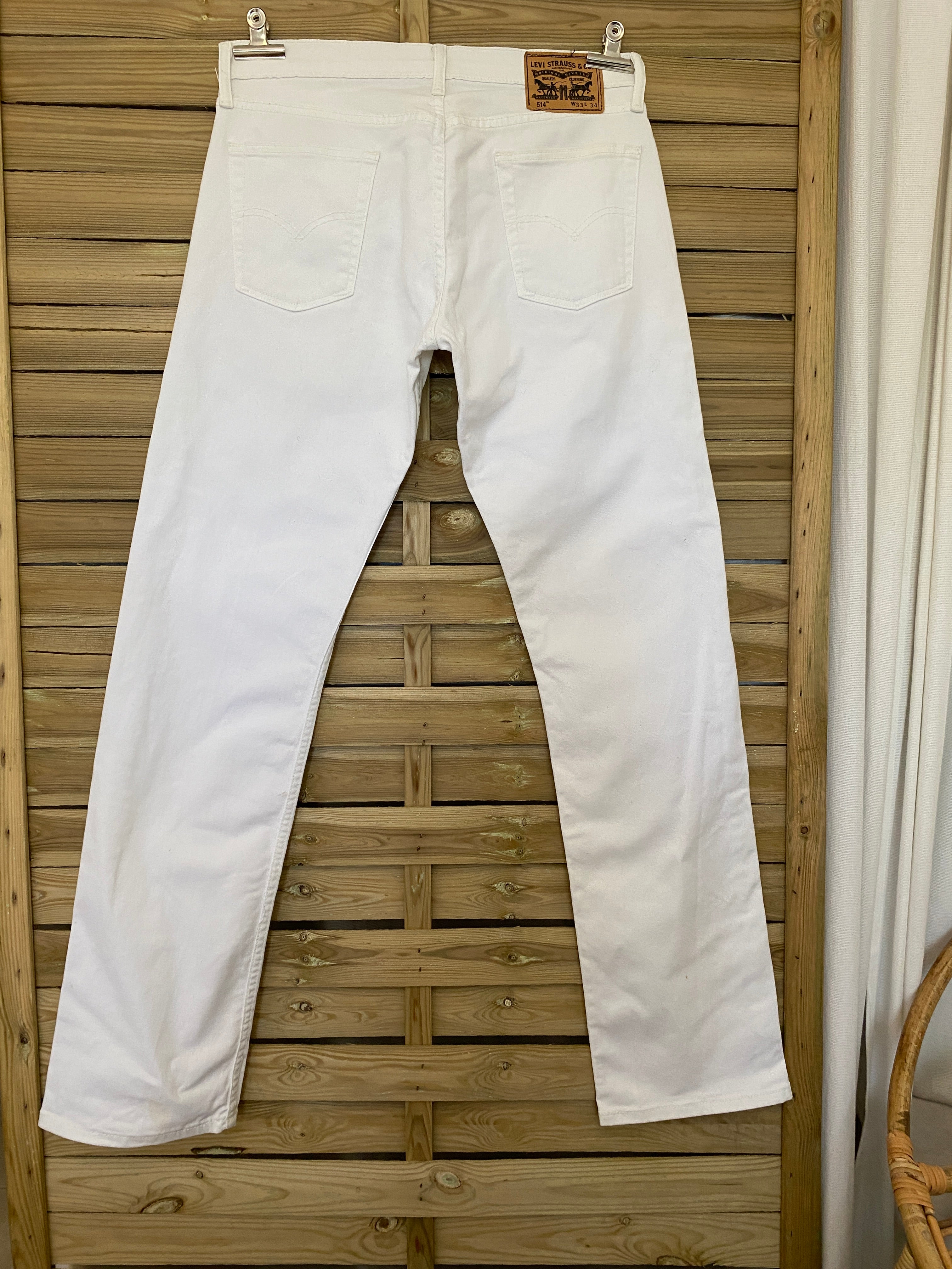 Jean Levi's 514 blanc écru W33 L34 – vue de dos intégrale