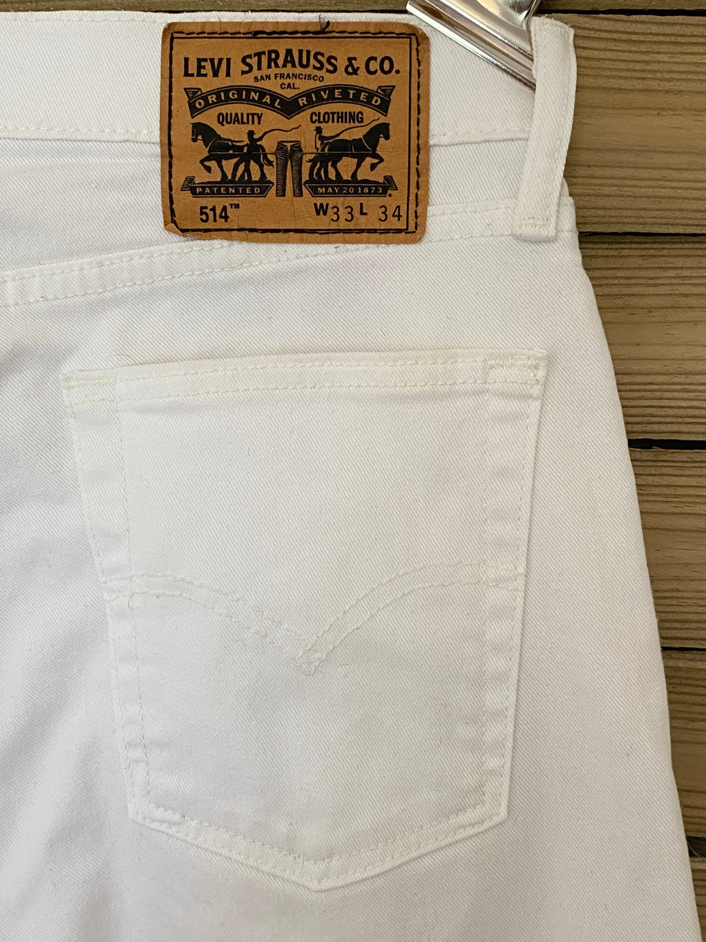 Jean Levi's 514 – détail étiquette patch et poche dos