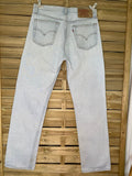 Levi's 501 W32 L32 light wash vintage 1993 – vue de dos intégrale, coupe droite