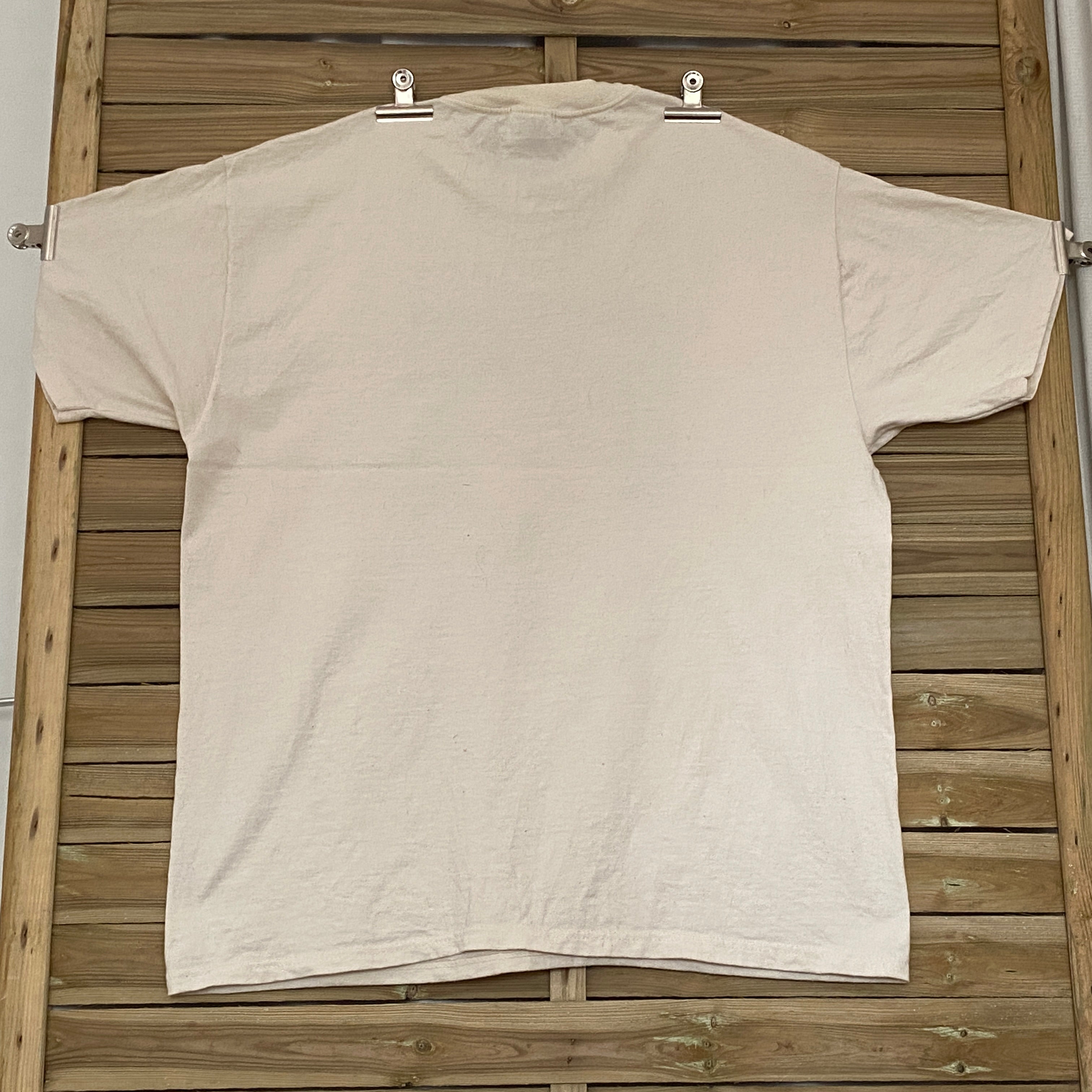T-shirt vintage Hanes Beefy-T écru – vue générale de dos