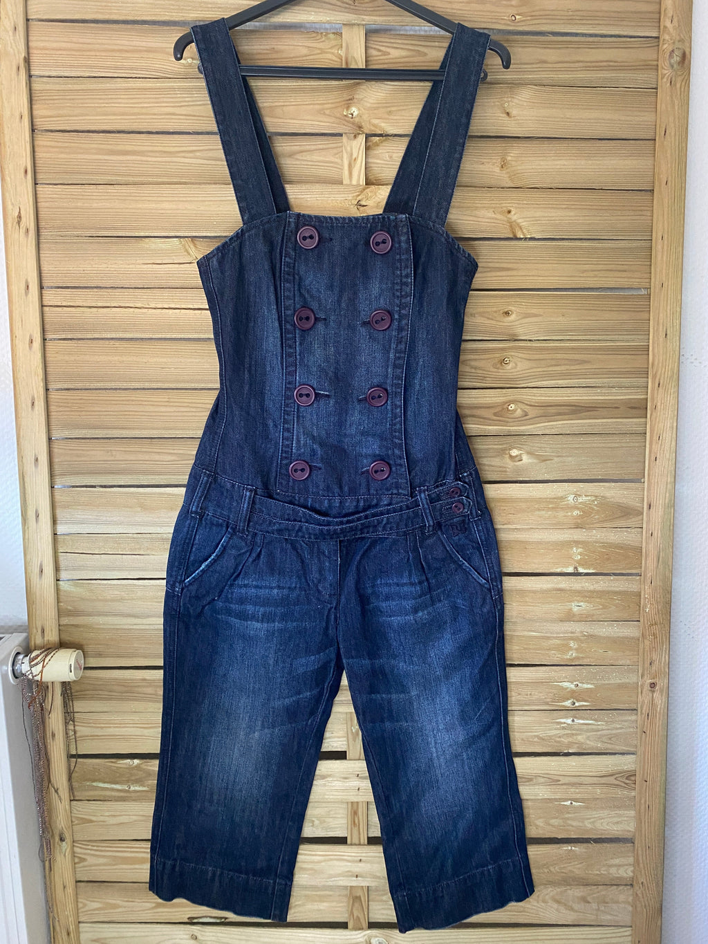 Salopette bustier jean DC Shoes, vue intégrale de face