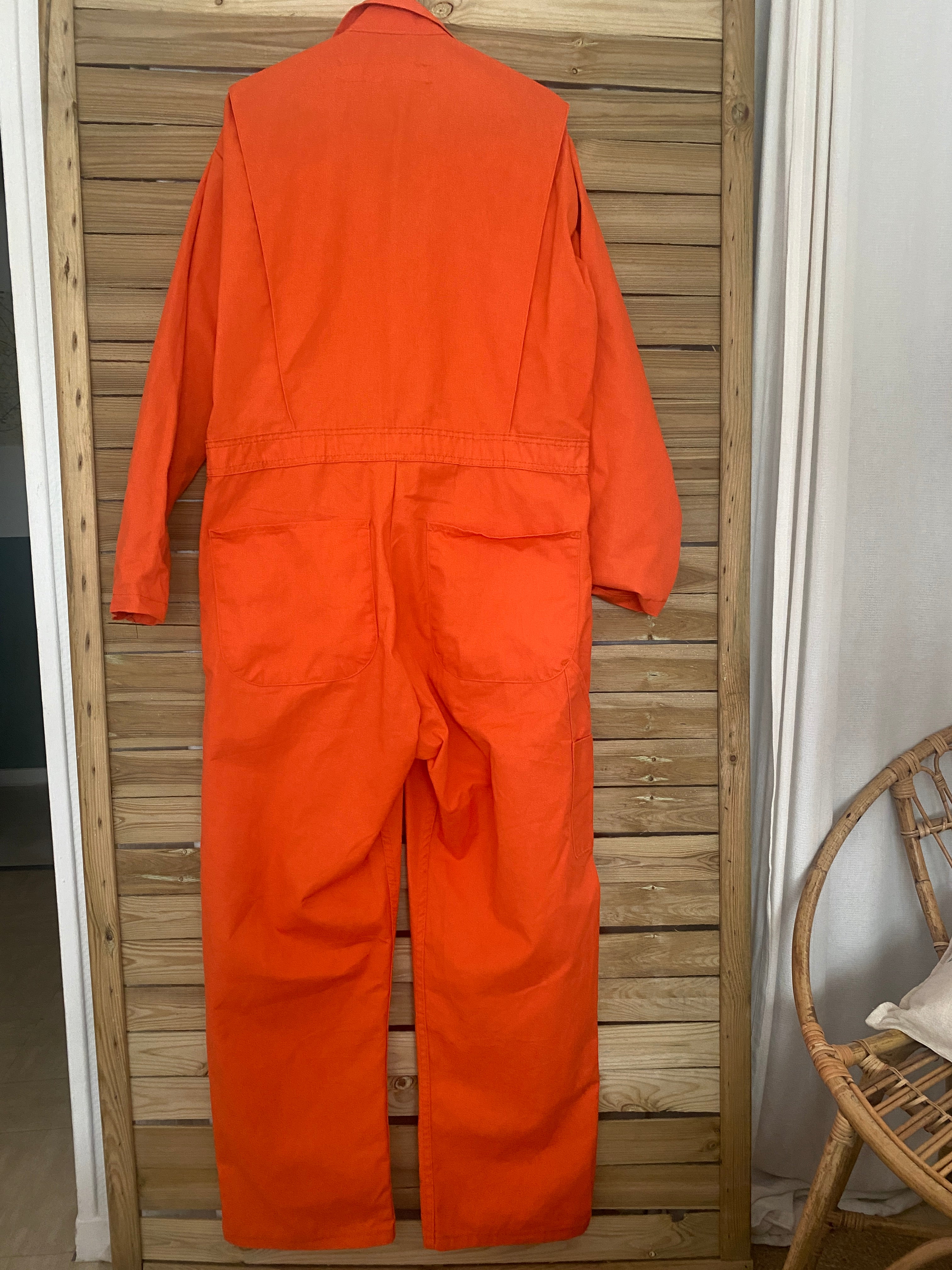 Combinaison Red Kap orange vue de dos intégrale – coupe droite ample workwear taille 42 RG