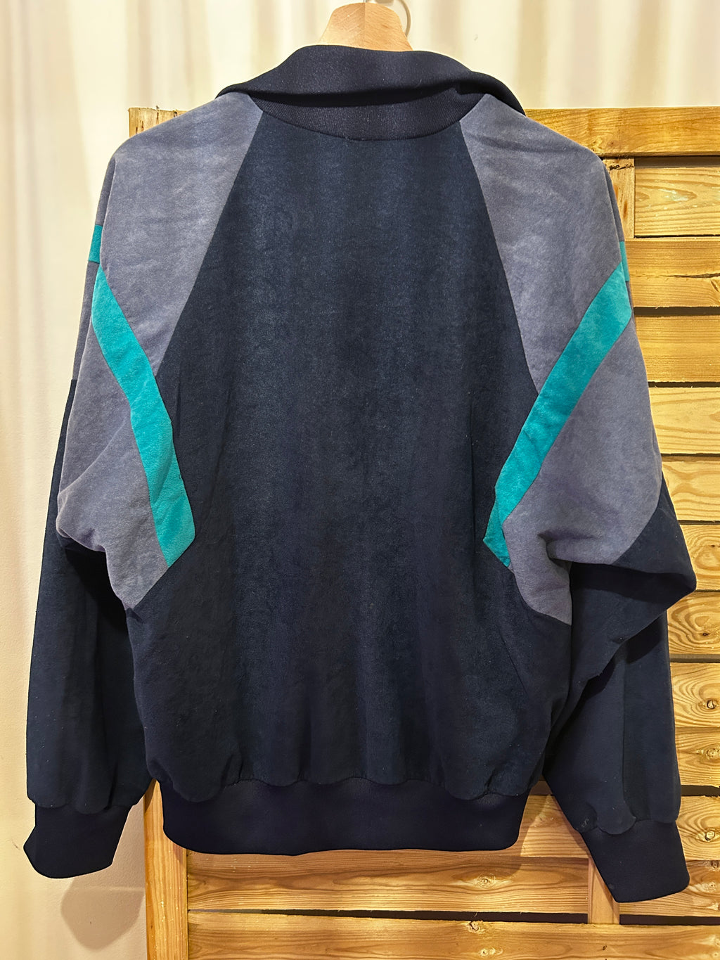 Veste de sport Le Coq Sportif – Bleu nuit, bleu gris & vert – Esprit années 90