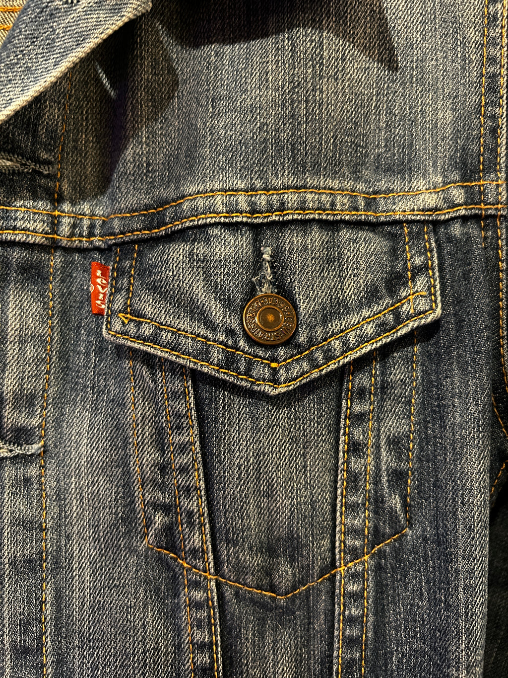 Robe-veste Levi’s en denim bleu délavé – Ceinturée – Taille S